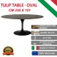 235 x 121 cm Tavolo Tulip Marmo  Emperador ovale