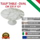 235 x 121 cm Tavolo Tulip Marmo Calacatta or ovale