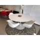 107 cm Table Tulip extensible Laminé Liquid ronde