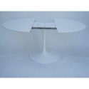 107 cm Table Tulip Extensible Laminé Liquide ronde