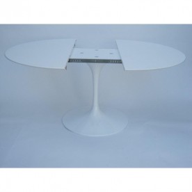 100 cm Table Tulip Extensible Laminé Liquide ronde