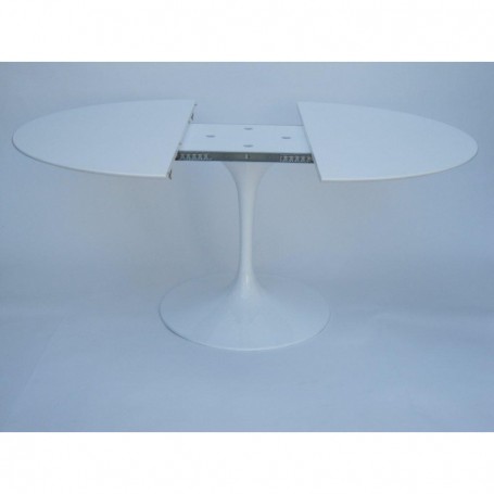 100 cm Table Tulip extensible Laminé Liquid ronde