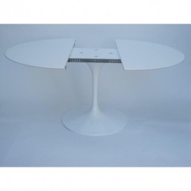 120 cm round extending Tulip table  - Liquid laminate