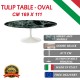 169 x 111 cm Table Tulip Marbre Verte ovale