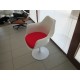 Petit fauteuil Tulip Coussin en cuir