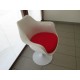 Petit fauteuil Tulip Coussin en cuir