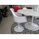 Petit fauteuil Tulip Coussin en cuir