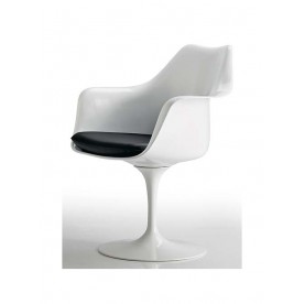 Tulip fauteuil - leer kussen