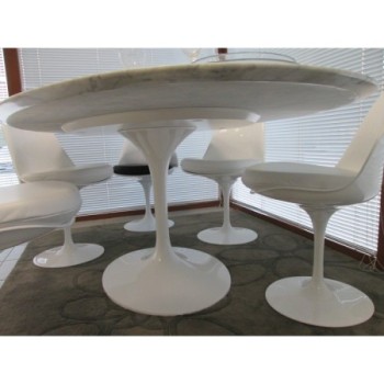 Tulip Table Oval Carrara Marble 169x111 cm