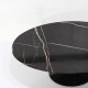 140 x 80 cm Table Tulip Marbre Noire Guinée ovale