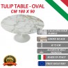 Tavolo Tulip Marmo Calacatta or ovale