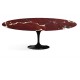 140 x 80 cm oval Tulip table - Ruby red marble