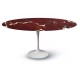 140 x 80 cm Table Tulip Marbre Rouge Rubis ovale