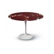 100 cm Table Tulip Marbre Rouge Rubis ronde