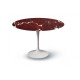 107 cm Table Tulip Marbre Rouge Rubis ronde