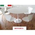 Round Laminate Tulip table cm 107 + 4 Serie 7 chairs