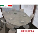 Carrara marble Tulip table cm 169x111 + 6 Tulip chairs