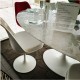 Table Tulip marbre Carrara 169x111 cm + 6 chaises Tulip