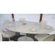 Carrara marble Tulip table cm 169x111 + 6 Tulip chairs