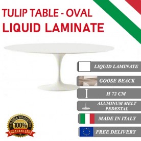 Tavolo Tulip Laminato Liquido ovale