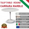 Tavolo Tulip Marmo Carrara rotondo