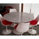 Mesa Tulip Màrmol de Carrara redonda