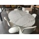 Oval Tulip table - Arabescato marble