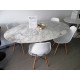 Oval Tulip table - Arabescato Vagli marble