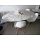 Round Tulip table - Arabescato Vagli marble