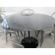 Oval Tulip table - Black Marquinia marble