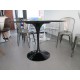 Oval Tulip table - Black Marquinia marble