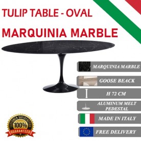 Table Tulip Marbre Marquinia ovale