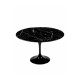 Round Tulip table - Black Marquinia marble