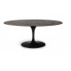 Oval Tulip table - Emperador Dark marble