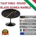 Mesa Tulip Màrmol Negro Guinea redonda