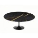 Oval Tulip table - Black Guinea marble