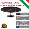 Tavolo Tulip Marmo Nero Guinea ovale