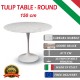 150 cm Tavolo Tulip Marmo Carrara rotondo