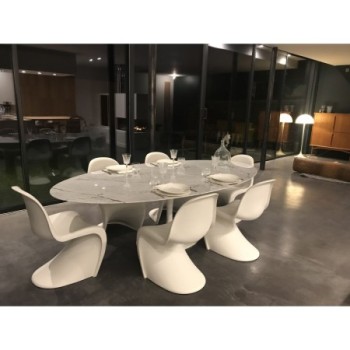 Tulip Table Round Arabescato Marble 90 cm