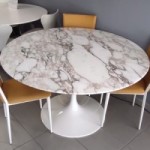 Table Tulipe Ronde Marbre Calacatta Oro 90 cm