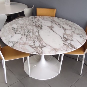 Table Tulipe Ronde Marbre Calacatta Oro 160 cm