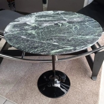 Tulip Table Round Verde Alpi Marble 90 cm